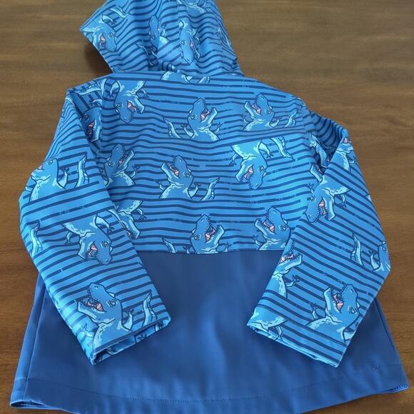 Cat & Jack Jackets & Coats Cat & Jack Raincoat blue color Dinosaur print kids XS - Picture 7 of 7